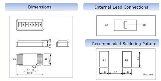 SC-32P晶振,3215mm石英諧振器,小體積晶振 SC-32P晶振,3215mm石英諧振器,小體積晶振