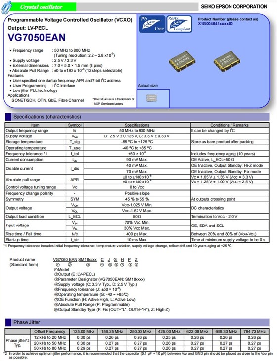 VG7050EAN-1 VG7050EAN-1
