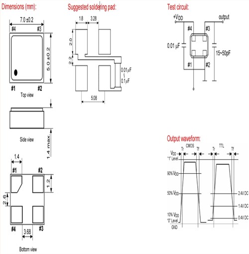 格耶時鐘振蕩器,KXO-V97T以太網晶振,12.94364四腳有源晶振