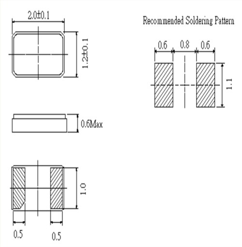 F2012‐20‐12.5,32.768KHZ晶體,2012mm,FCD-Tech時鐘晶振,F2012系列