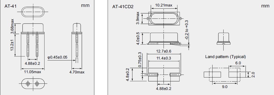 AT-41晶振,石英晶振,日產無源晶振