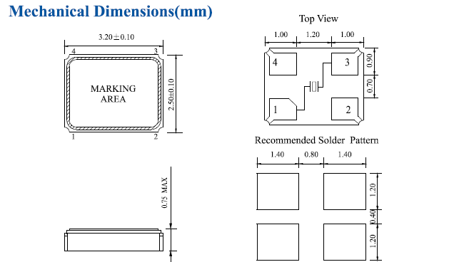 E3SB晶振,鴻星無源晶振,3.2*2.5mm貼片晶振