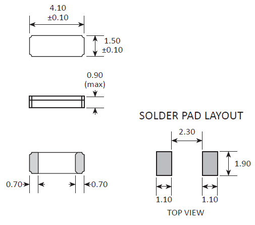 CC5V晶振,進口無源諧振器,4115貼片晶振