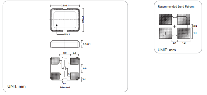 FH晶振,FH1200004晶振,2520mm晶體諧振器