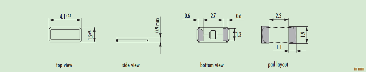 JTX410晶振,32.768K貼片晶振,小體積SMD進口晶振