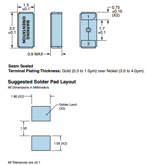 E8WSDC12-32.768K晶振,無源貼片晶振,3215mm晶振