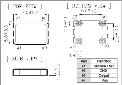 OC晶振,OCETDLJANF-25.000000晶振,,泰藝進口貼片晶振