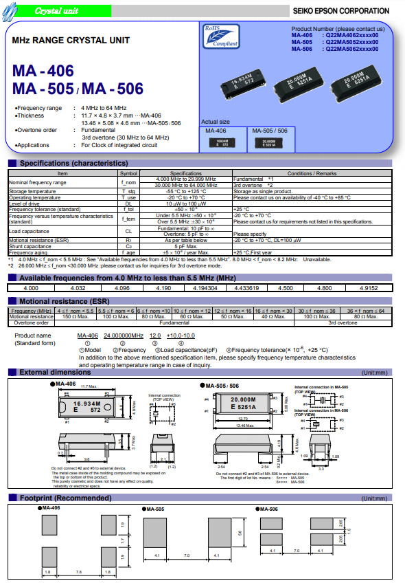 MA-406 MA-505 MA-506