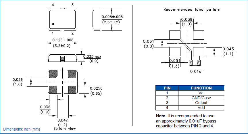 ASEV 3225 VCXO ASEV 3225 VCXO