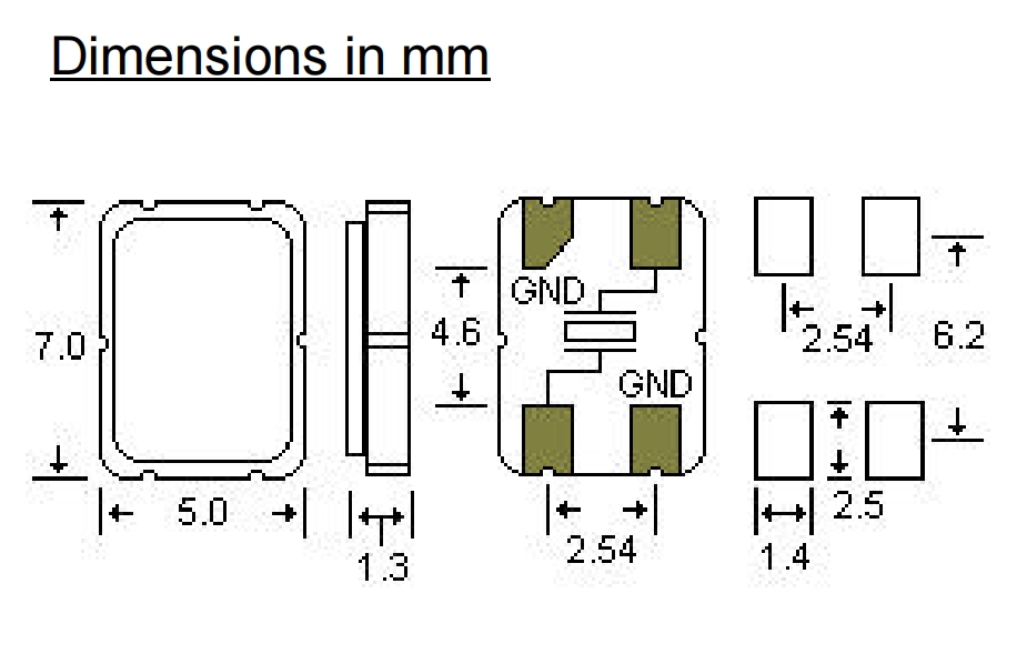 AAS50M000000FLE16H,7050mm,AA系列晶體,50MHZ,STD貼片晶振