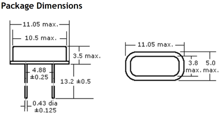 151-25.000M-SR-25HR-VS,151系列插件晶振,25MHZ,Oscilent電話機晶振